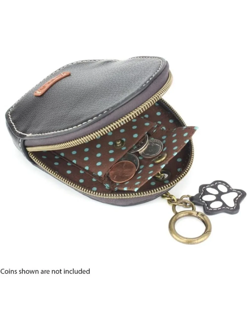 RFID Mini Coin Purse Keychain - Women's Card Holder & Coin Accessory - Black